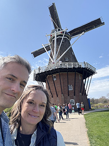 Kedron and Amelia at the Holland Windmill